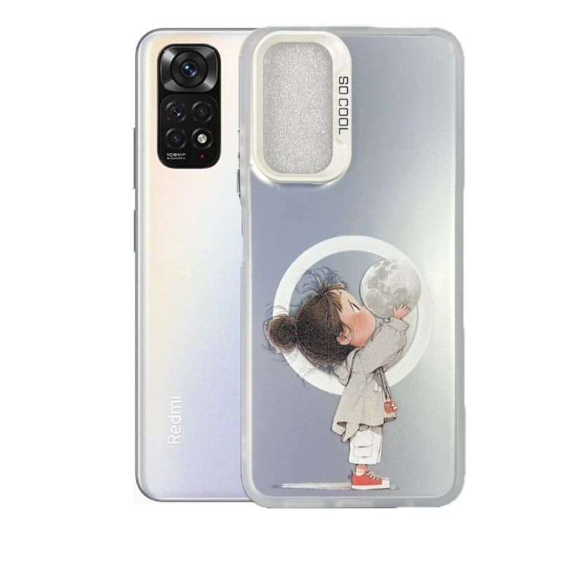 کاور طرح دختر و ماه مناسب برای گوشی موبایل شیائومی Redmi Note 11 4g