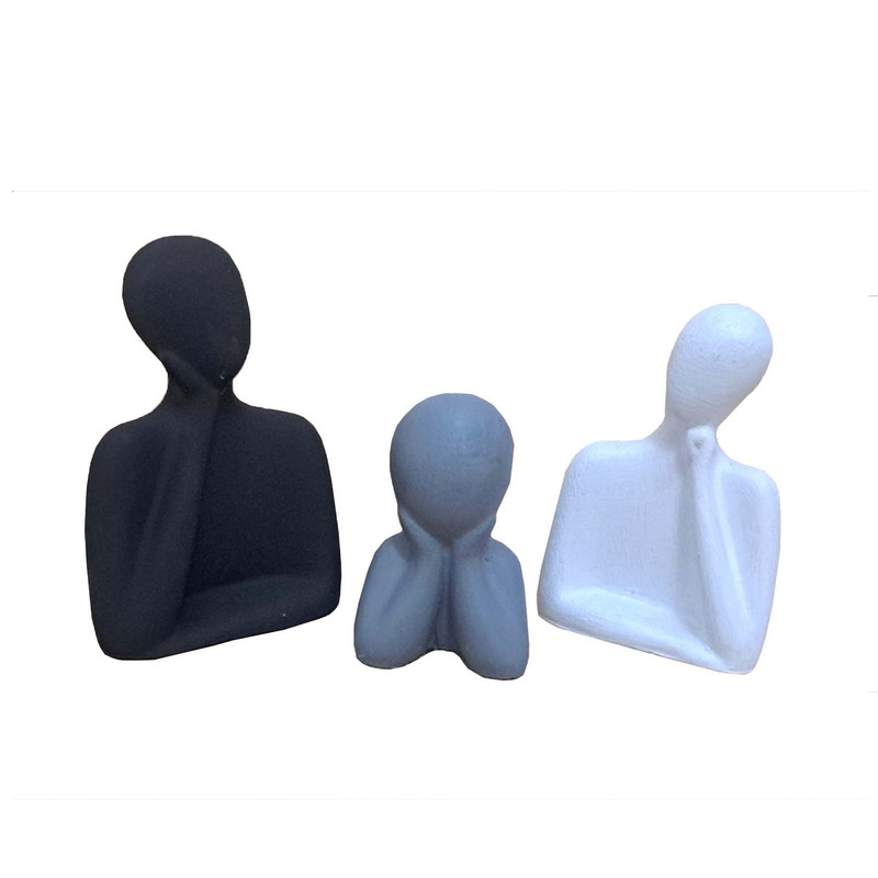 مجسمه مدل خانواده متقکر مجموعه 3 عددی