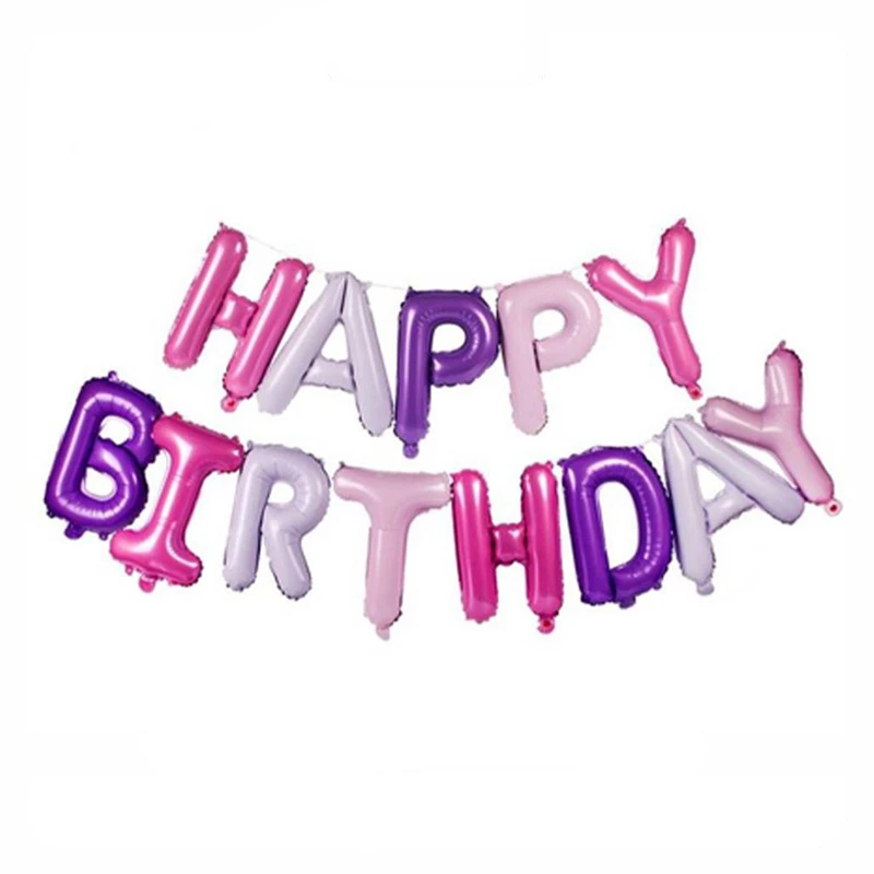 بادکنک ریسه فویلی طرح هپی برد دی کد 036 مجموعه 13 عددی