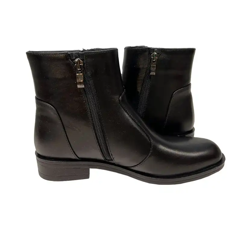 نیم بوت زنانه سرزمین چرم کد 145314 رنگ مشکی