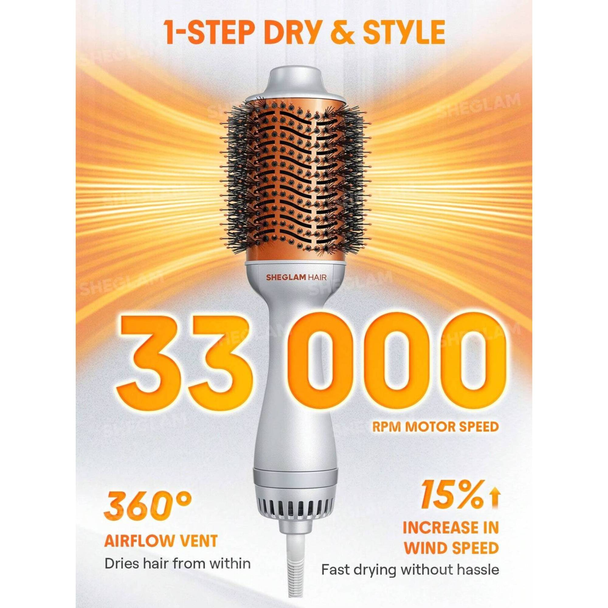 سشوار برس دار حالت دهنده شیگلم مدل Blowout Bliss Volumizing