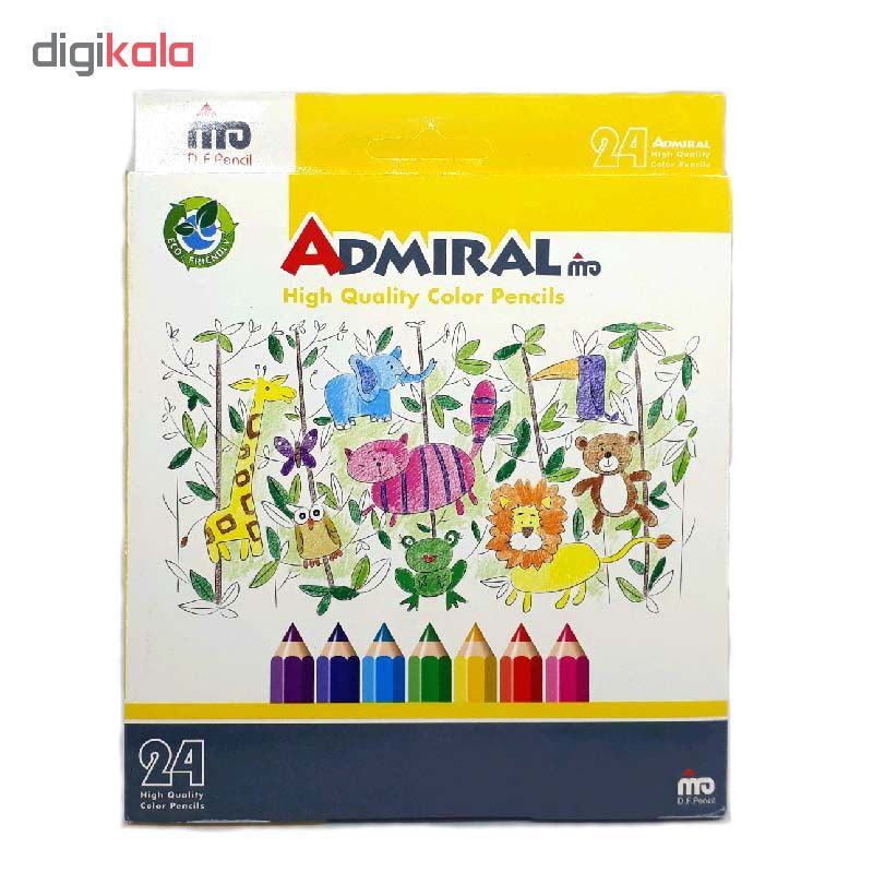 مداد رنگی 24 رنگ آدمیرال کد 761c بسته 6 عددی