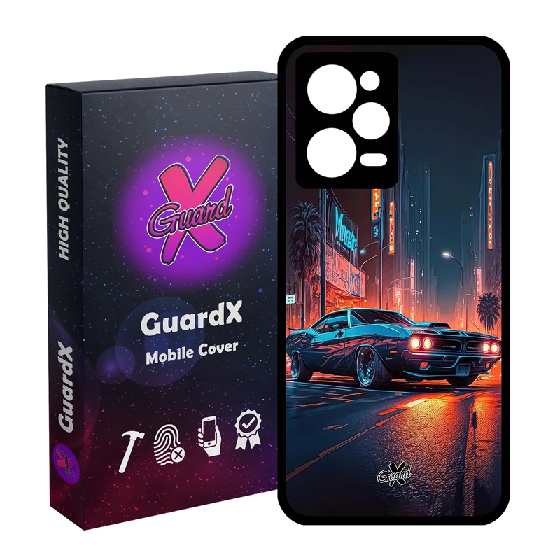 کاور گارد ایکس طرح ماشین مدل Glass10609 مناسب برای گوشی موبایل شیائومی Redmi Note 12 Pro 5G/Poco X5 Pro 5G/Note 12 Pro Pro speed
