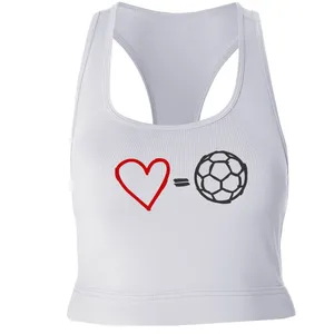 نیم تنه زنانه مدل LOVE SOCCER کد P012 رنگ سفید