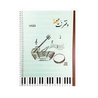 دفتر نت موسیقی 40 برگ ایمان طرح آلات موسیقی کد 104