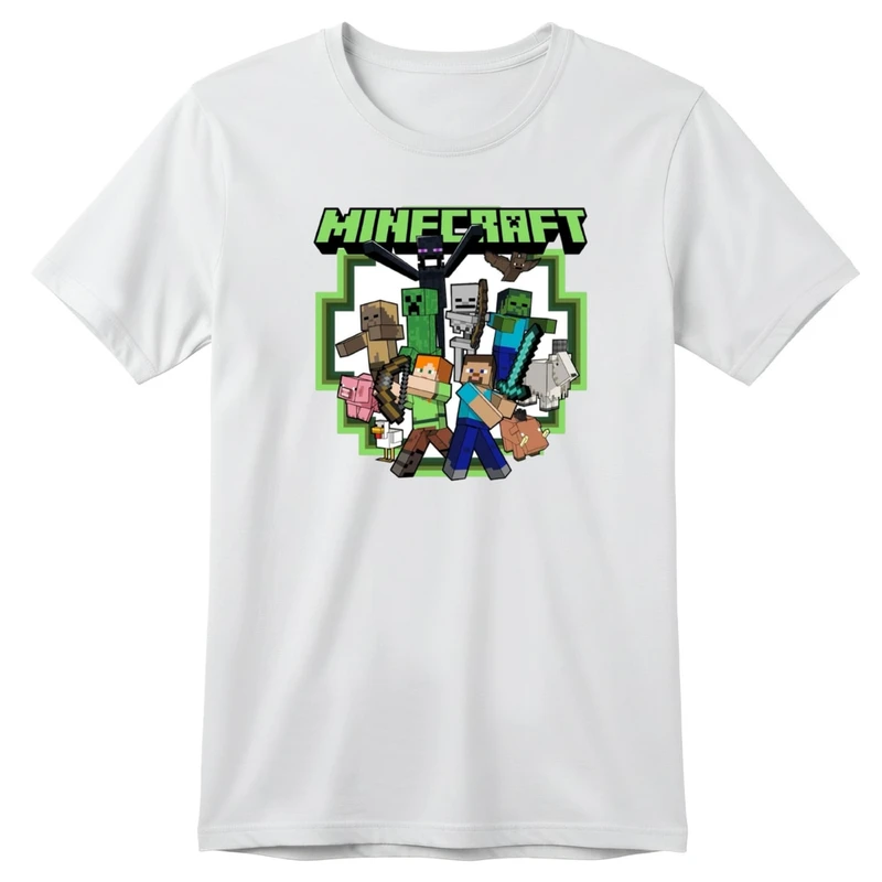 تی شرت آستین کوتاه بچگانه مدل ماینکرفت کد 010