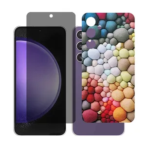 Glass Together model Privacy Screen Protector Suitable for Samsung Galaxy S23 FE Mobile Phone with Back cover sticker