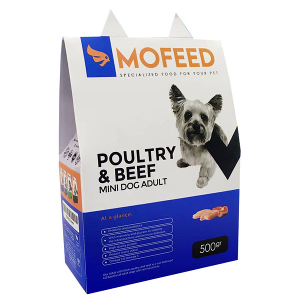 غذای خشک سگ مفید مدل مینی داگ ادالت Poultry&Beef وزن 500 گرم