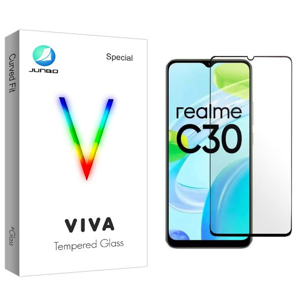 محافظ صفحه نمایش شیشه ای جانبو مدل Viva مناسب برای گوشی موبایل ریلمی C30
