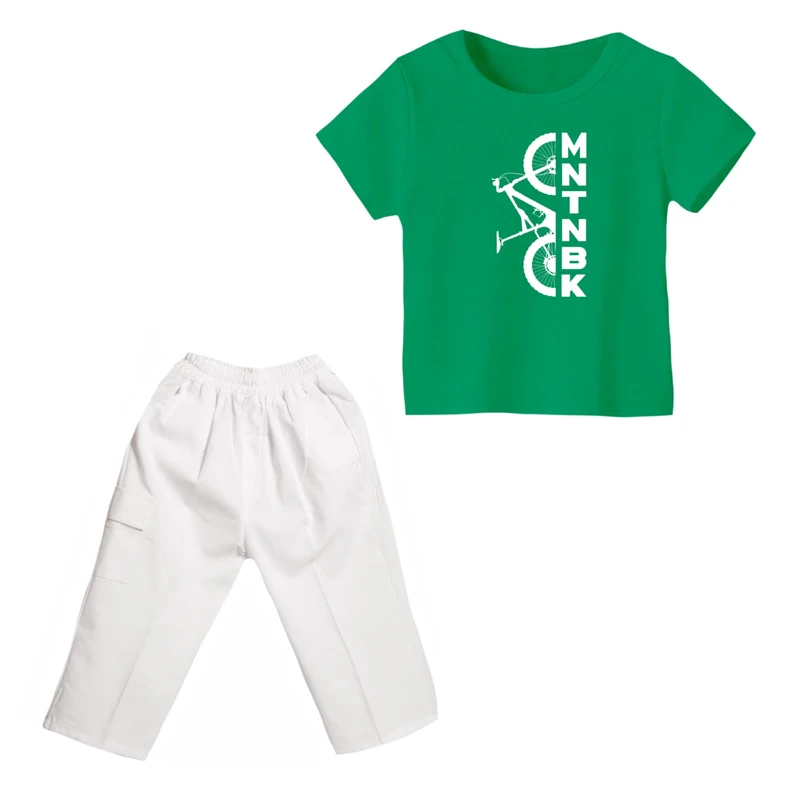 ست تی شرت و شلوارک پسرانه مدل دوچرخه کد ۱۱