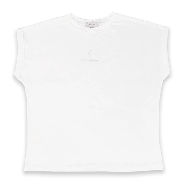 تی شرت آستین کوتاه زنانه ایپلیک زی مدل ساده کد IP04.3