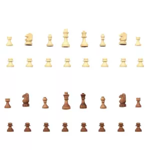 مهره شطرنج مدل چوبی کد KCHK032 مجموعه 32 عددی