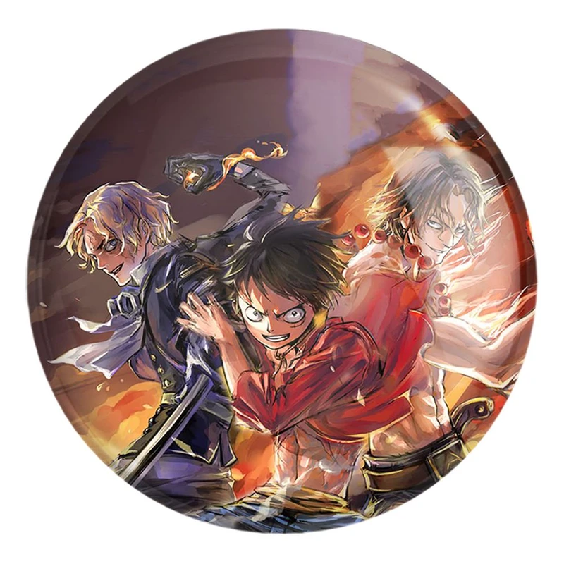 پیکسل خندالو طرح پرتگاس دی ایس و لوفی و سابو انیمه وان پیس One Piece کد 11430 مدل بزرگ