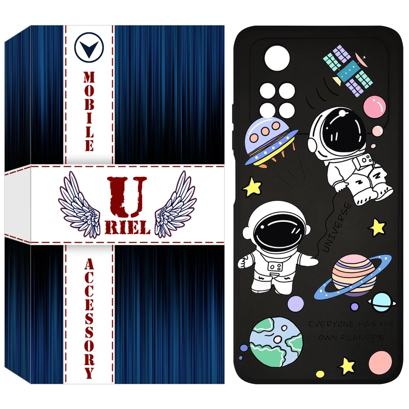 کاور یوریل مدل KSH کد 25 طرح فضانوردان مناسب برای گوشی موبایل شیائومی Poco M4 Pro 4G