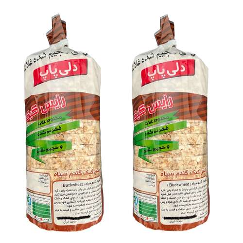 رایس کیک گندم سیاه باکویت دلی پاپ - 100 گرم بسته 2 عددی