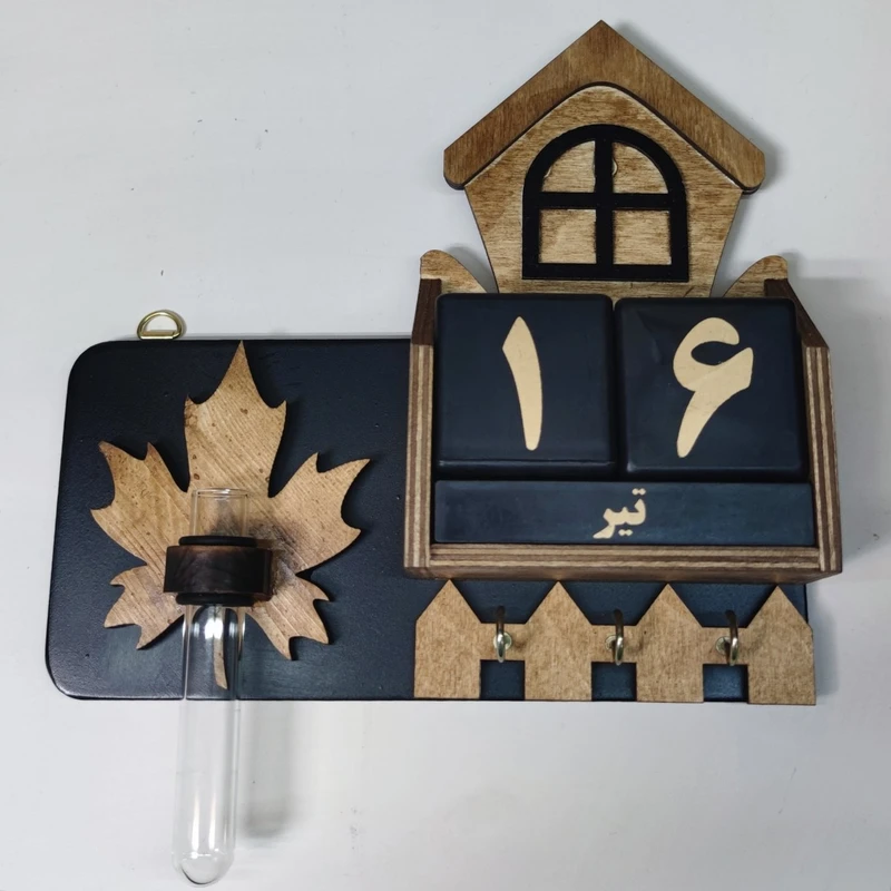 عکس شماره 2 : جاکلیدی دیواری چوبی مدل مینیمال