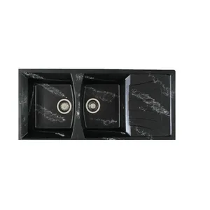 سینک ظرفشویی گرانیت توکار دو لگنه مدل هلن