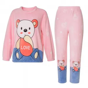 ست بلوز و شلوار راحتی زنانه مدل تدی حوله ای خرسی ۶۵۶۷