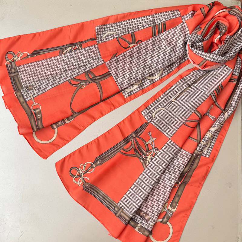 شال زنانه مدل نخی پیچازی کمربندی