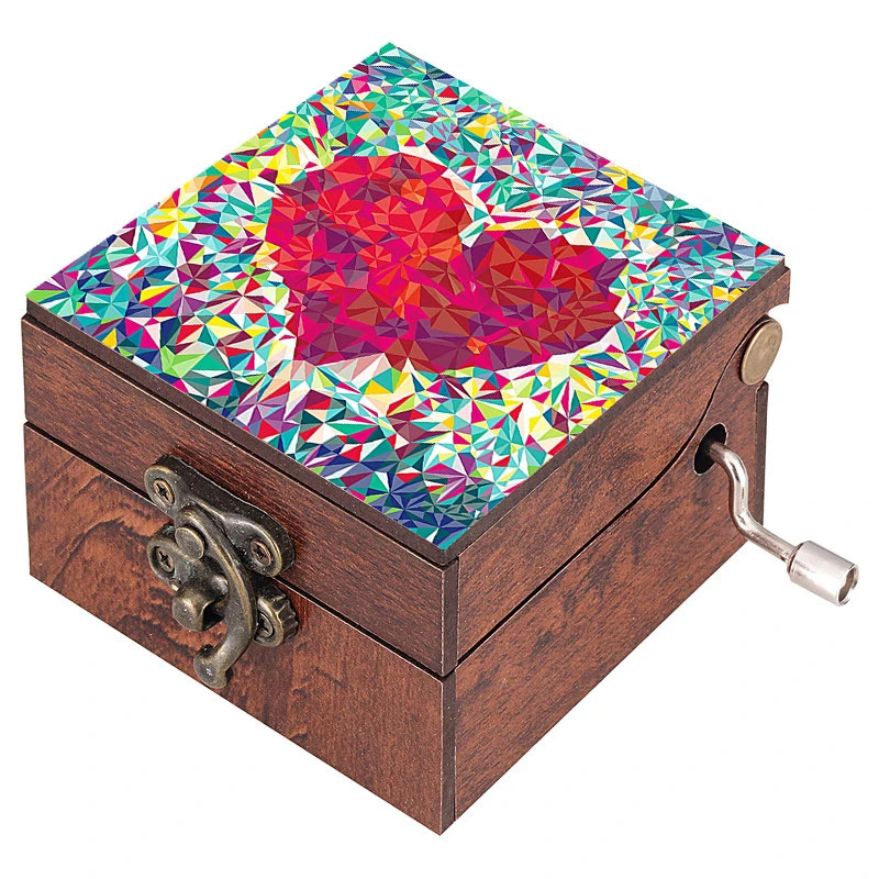 جعبه موزیکال مدل هندلی طرح قلب انتزاعی کد 1073