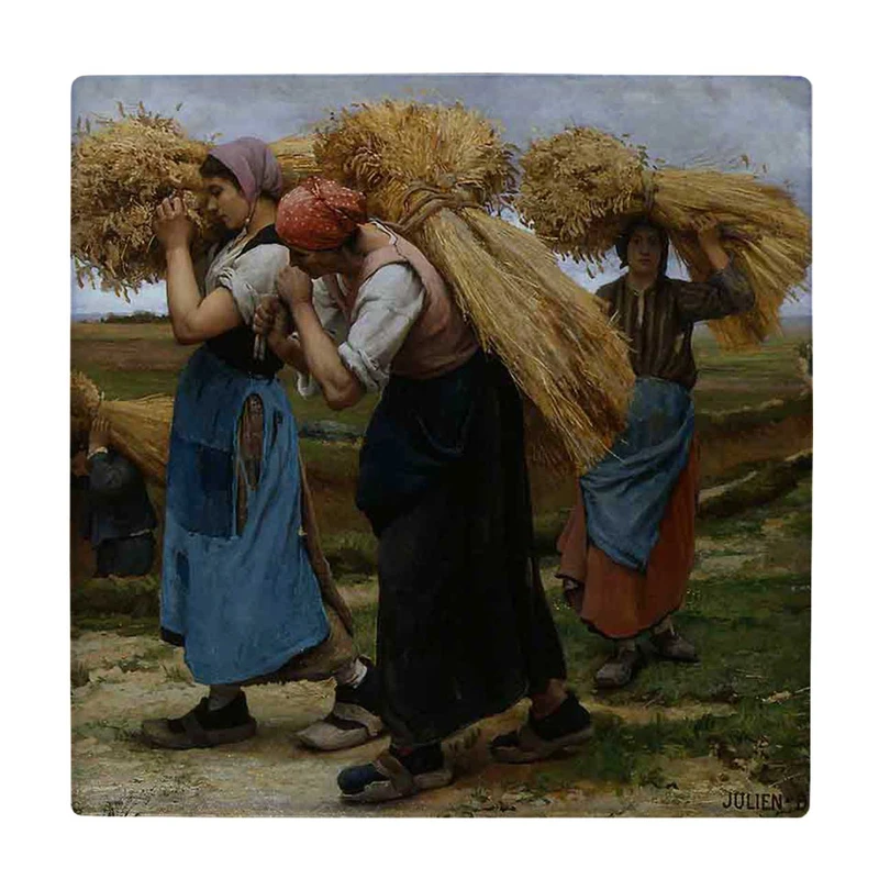 زیر لیوانی  طرح نقاشی برداشت گندم کد    5990238_4972