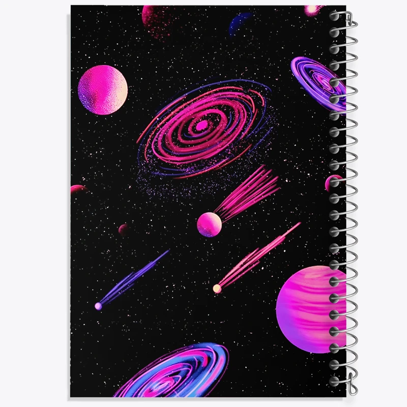 دفتر مشق 50 برگ خندالو طرح کهکشان کد N5469