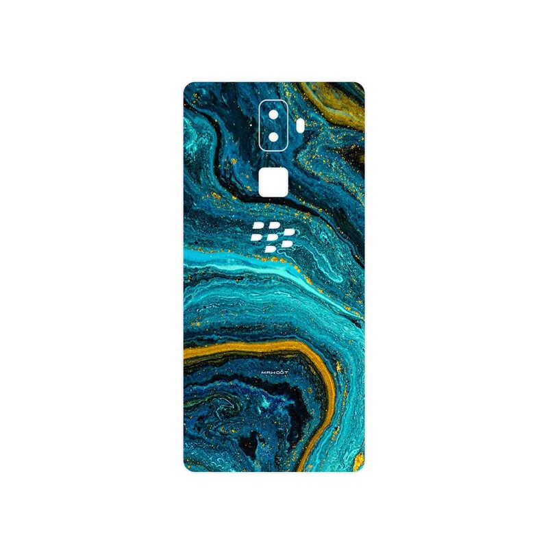 برچسب پوششی ماهوت مدل Turquoise marblewith golden streaks مناسب برای گوشی موبایل بلک بری Evolve
