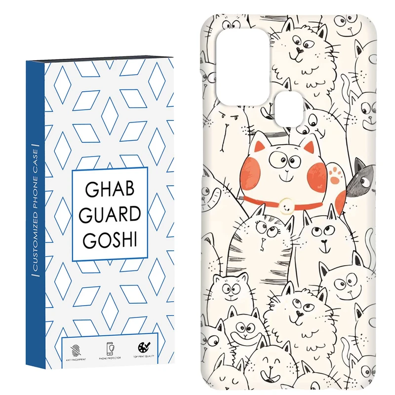 کاور قاب گارد گوشی طرح گربه کد Dimo-024 مناسب برای گوشی موبایل سامسونگ Galaxy A21s