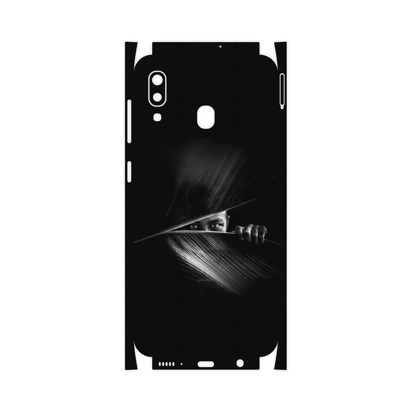 برچسب پوششی ماهوت مدل Black Portrait-FullSkin مناسب برای گوشی موبایل سامسونگ Galaxy A20