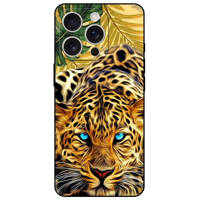 کاور مگافون طرح پلنگ مدل 7455 مناسب برای گوشی موبایل اپل iPhone 16 Pro Max