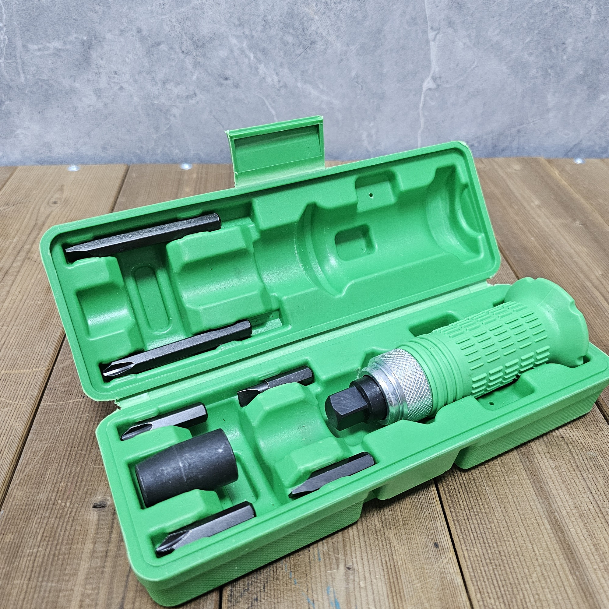 پیچ گوشتی ضربه خور باس مدل IMPACT SCREWDRIVER بسته 7 عددی