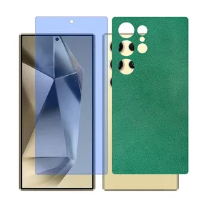 Glass Together model Blue cut screen protector for Samsung Galaxy S22 Ultra mobile phone with back cover sticker