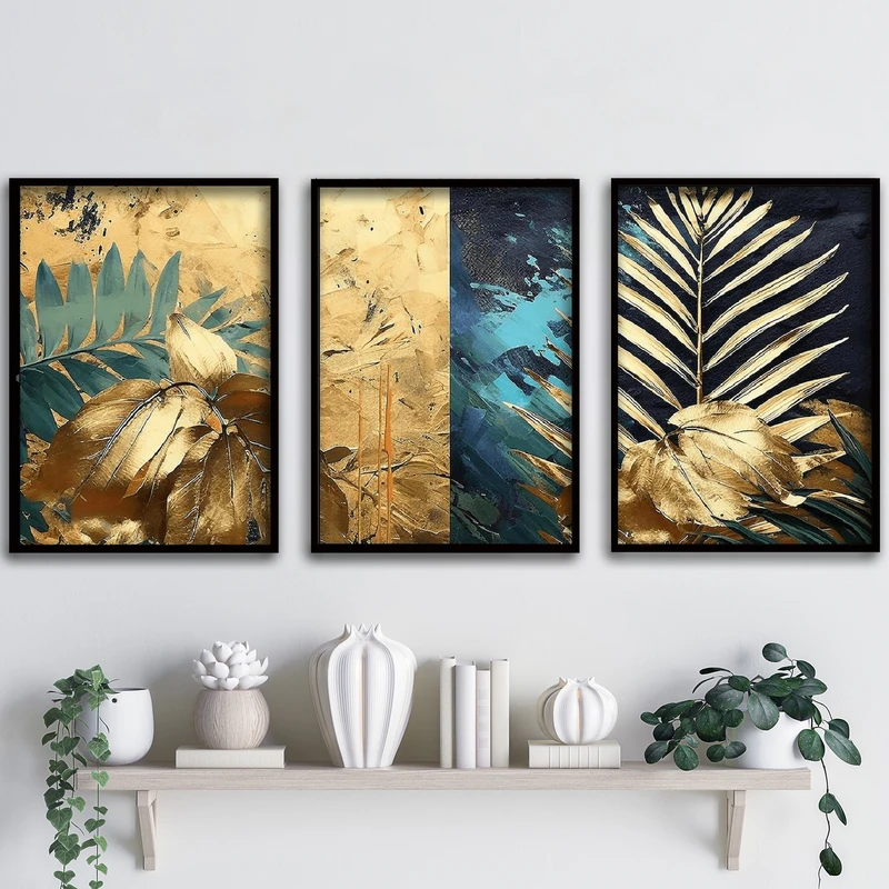 تابلو آتریسا طرح آبستره مدل ATA31 مجموعه 3 عددی 