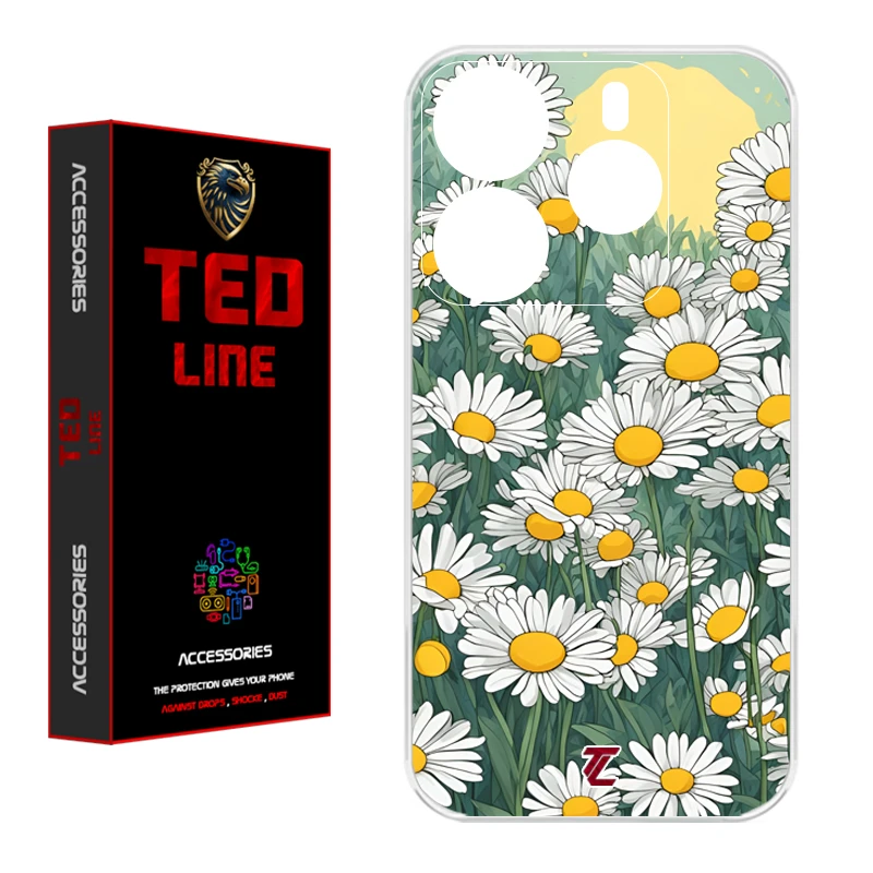 کاور تدلاین طرح گل بابونه کد 1141 مناسب برای گوشی موبایل شیائومی Redmi Note 14 4G