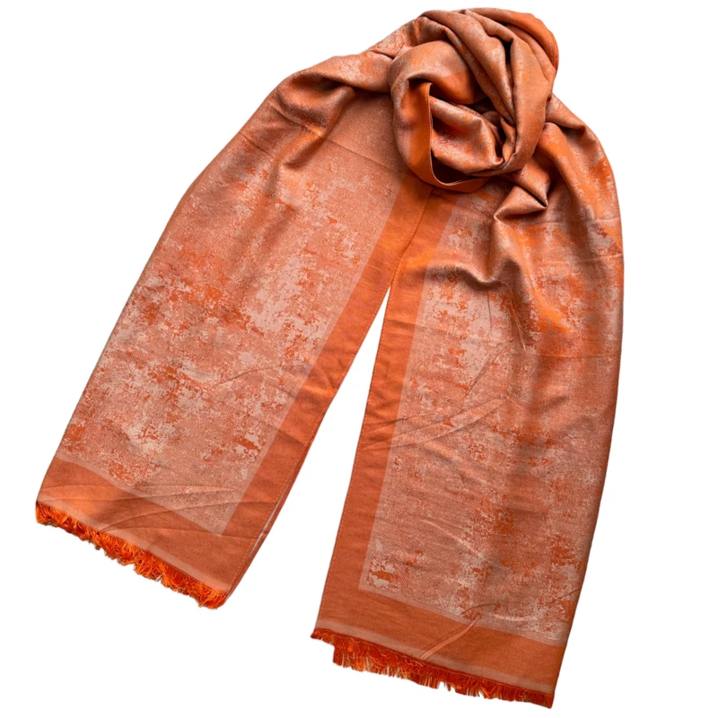 شال زنانه مدل ساده نخی پتینه ابر و بادی کد 1