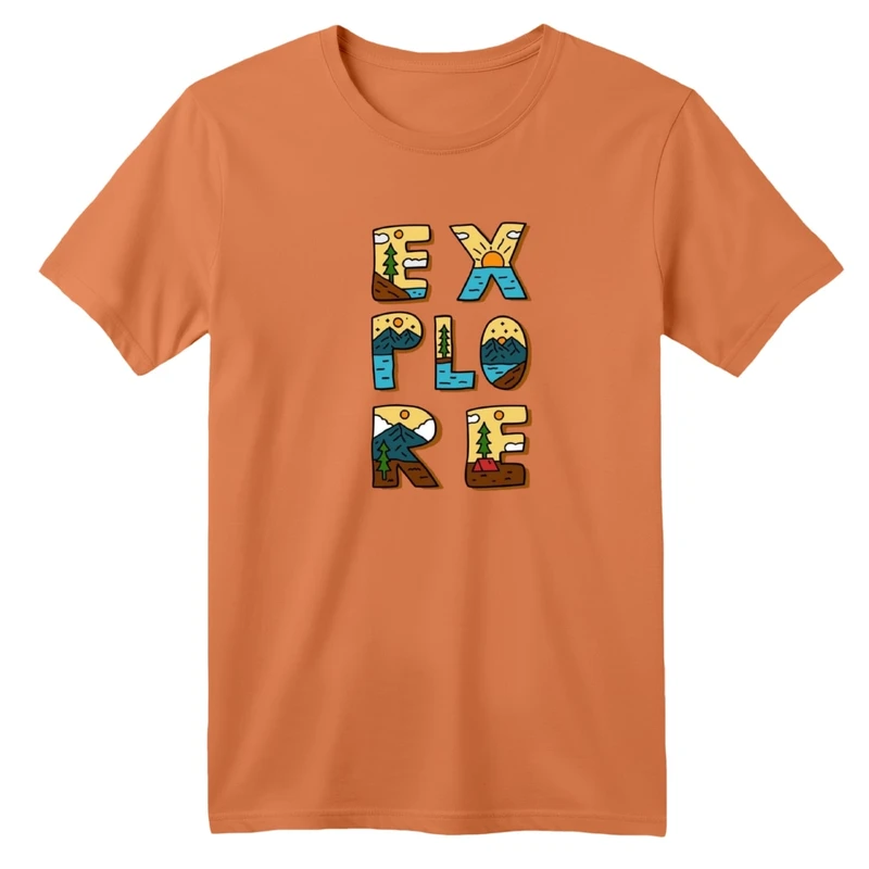 تی‌شرت آستین کوتاه لانگ بچگانه مدل اکتشاف