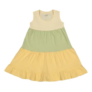 پیراهن بدون آستین یقه گرد دخترانه ناربن مدل گیسو