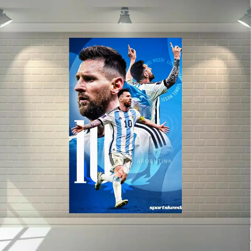 تابلو بوم طرح قهرمانی آرژانتین مدل لیونل مسی کد SDB1504
