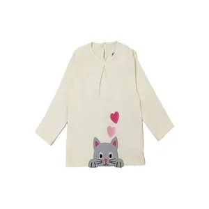 تی شرت آستین بلند دخترانه فرزندان 313 مدل پیشی