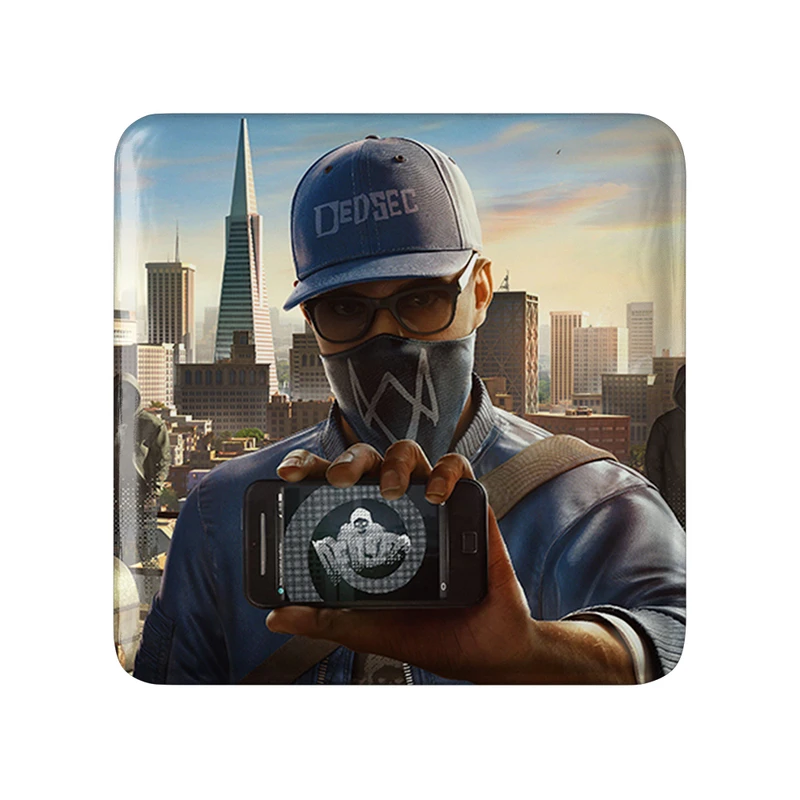 مگنت خندالو طرح مارکوس واچ داگز  مدل مربعی کد 30926