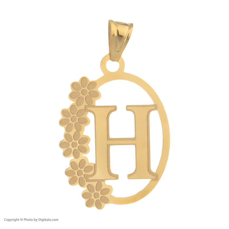 آویز گردنبند طلا 18 عیار زنانه مایا ماهک مدل MM1237 طرح حرف لاتین H