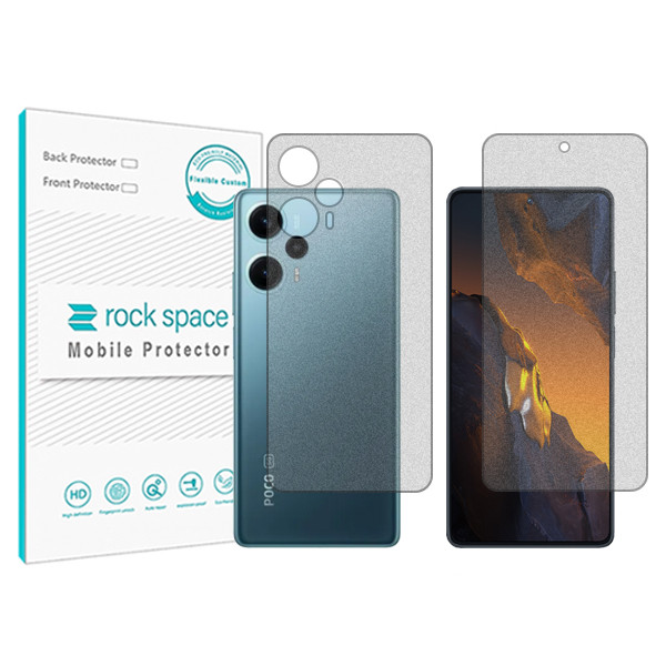 محافظ صفحه نمایش مات راک اسپیس مدل HyMTT مناسب برای گوشی موبایل شیائومی Poco F5  به همراه محافظ پشت