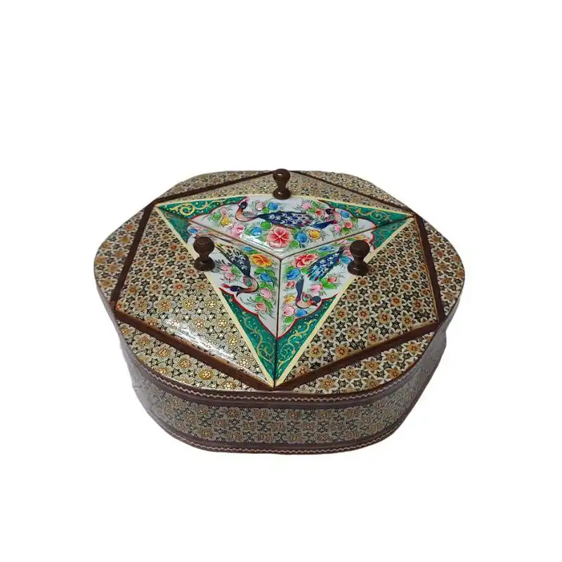 شکلات خوری خاتم کاری مدل سه درب کد 233