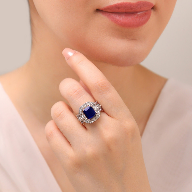 انگشتر نقره زنانه مدل RI R56