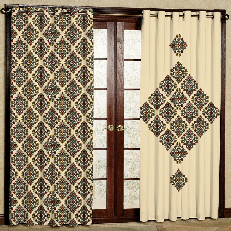 پرده مدل لوزی مخمل پانچی کد 134سایز 140x280 سانتی متر