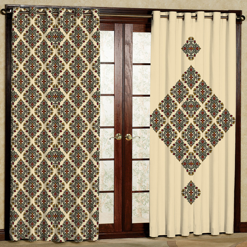 پرده مدل تک لوزی هازان پانچی کد 134 D سایز 140x200 سانتی متر