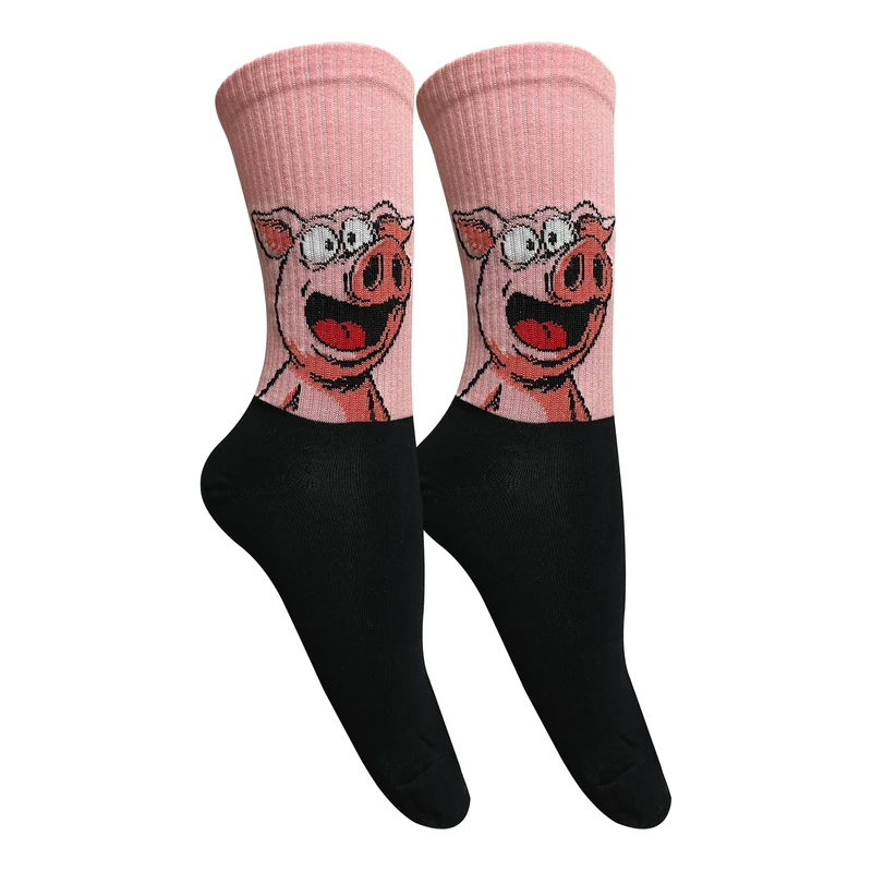 جوراب ساق بلند تن پوش هنگامه مدل پنبه کش اسپرت خوک خوشحال