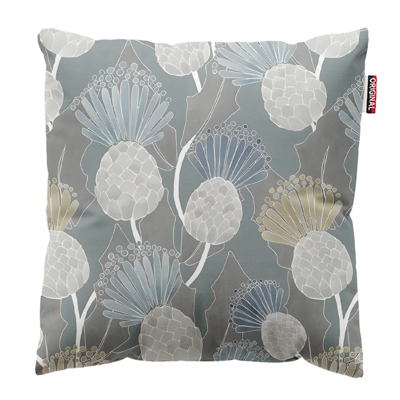 کوسن پاد آفرین مدل مینیمال طرح گل و برگ کد PK303592 سایز 30*30 سانتی متر