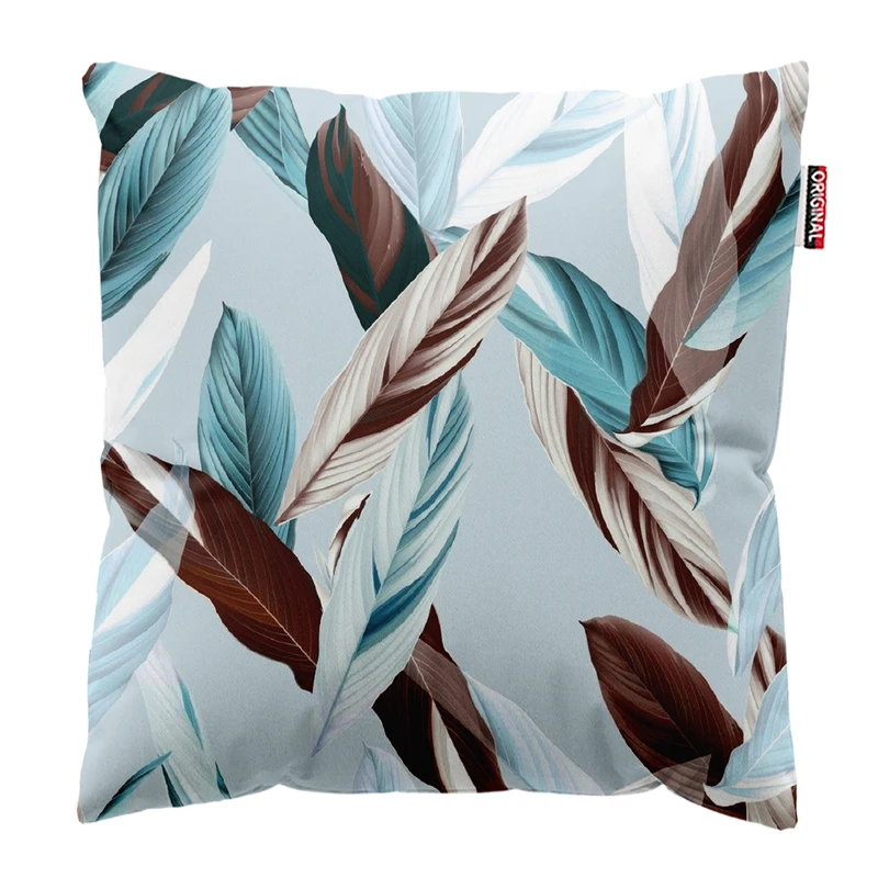 کوسن پاد آفرین مدل مینیمال طرح گل و برگ کد PK303285 سایز 30*30 سانتی متر