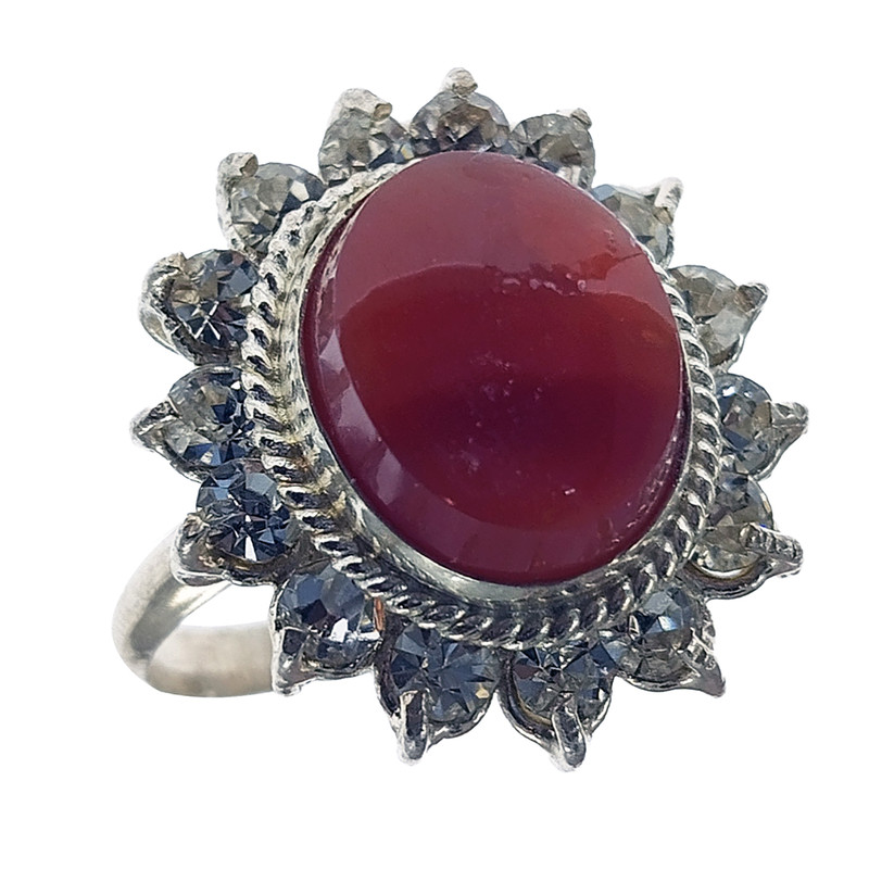 انگشتر نقره زنانه سلین کالا مدل عقیق یمنی کد 52